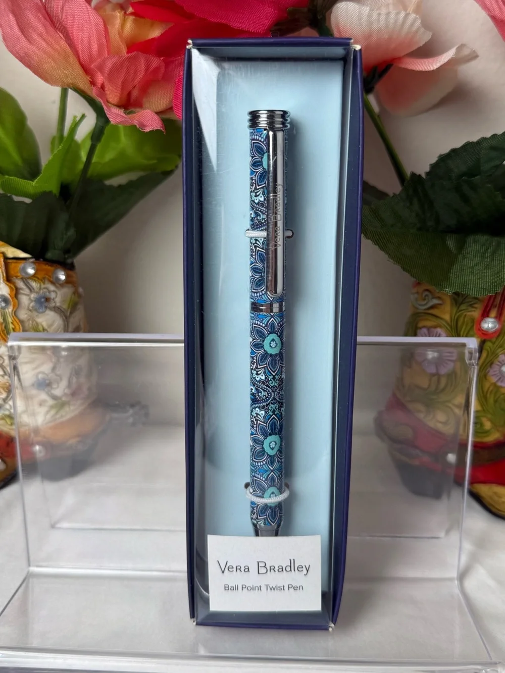 NWT Vera Bradley Blue Island Medallion Ball Point Pen